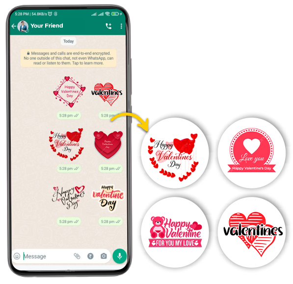 Valentine's Day whatsapp sticker poster