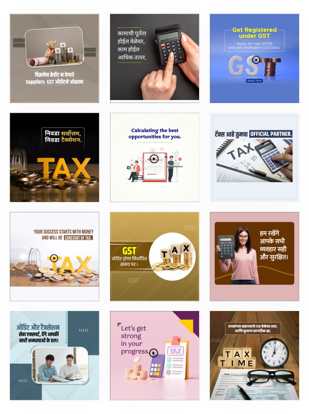 audit and taxation business brand poster