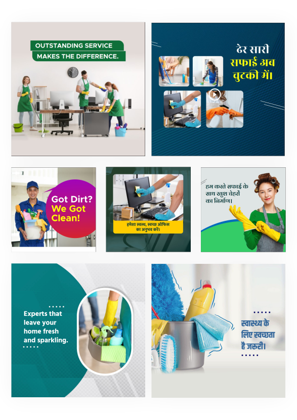 housekeeping & cleaning poster design