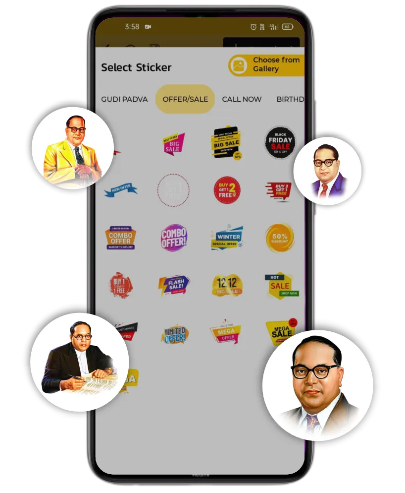 ambedkar jayanti gif sticker poster