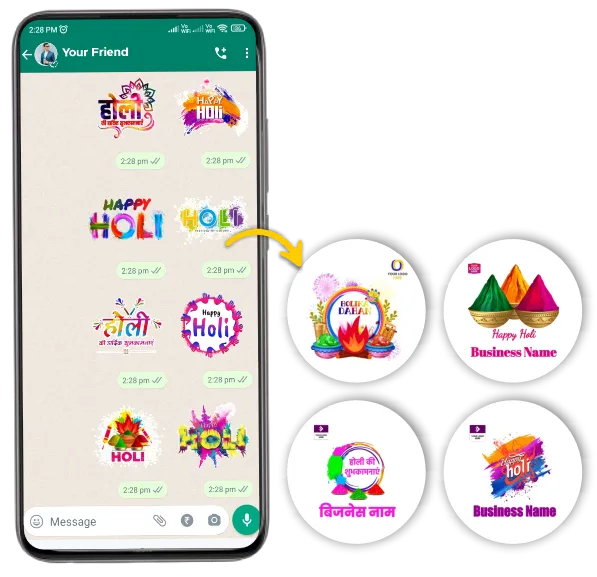 holi whatsapp sticker poster