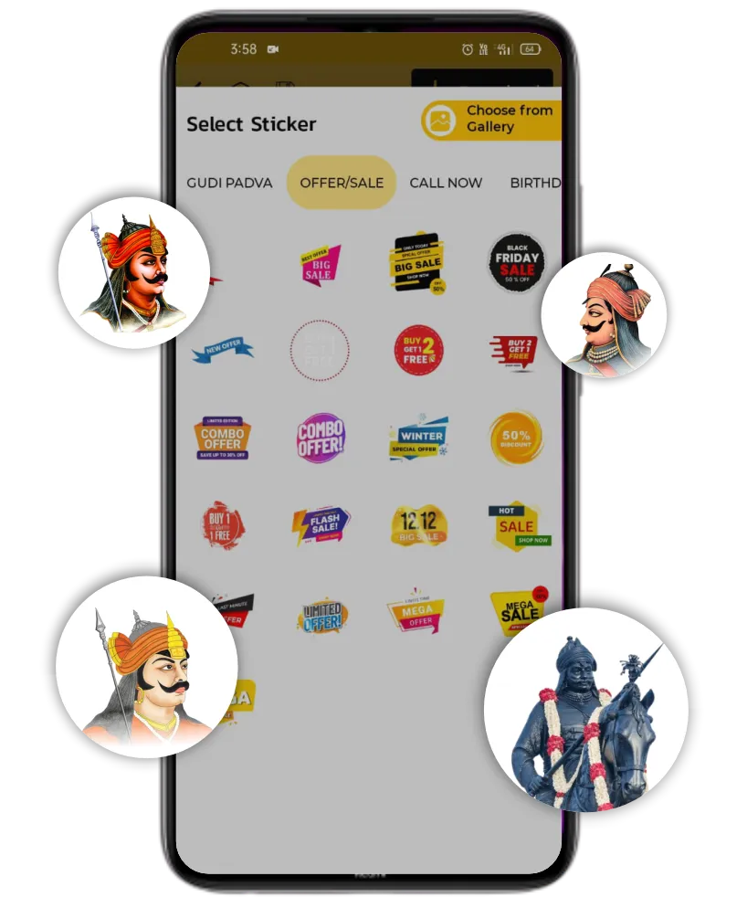 Maharana Pratap Jayanti gif sticker poster