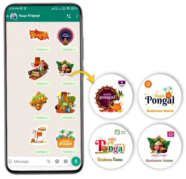 Pongal whatsapp sticker poster