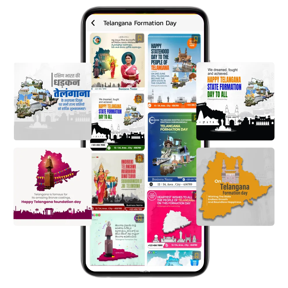 telangana formation day posters branding poster