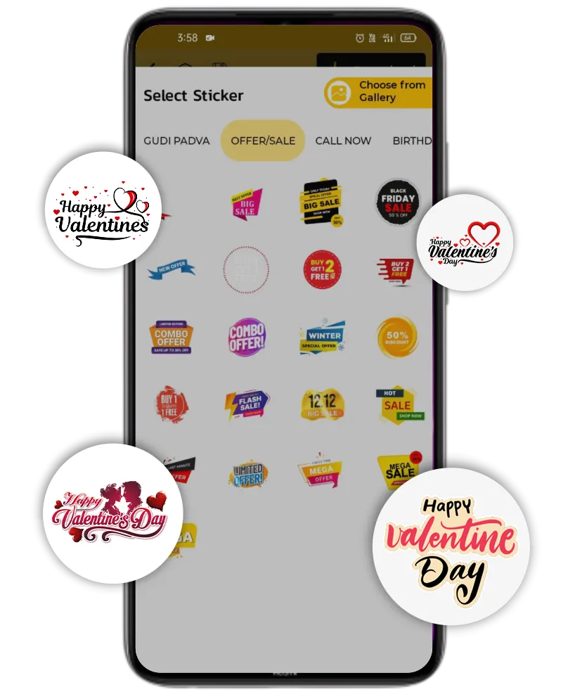 Valentine's Day gif sticker poster
