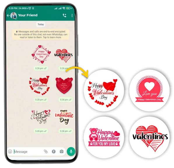 Valentine's Day whatsapp sticker poster