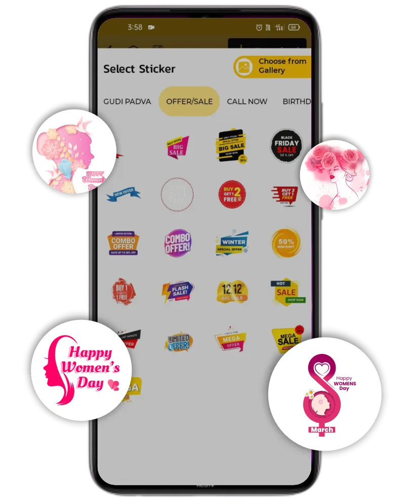 Women's Day gif sticker poster
