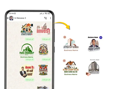 real estate whatsapp sticker poster