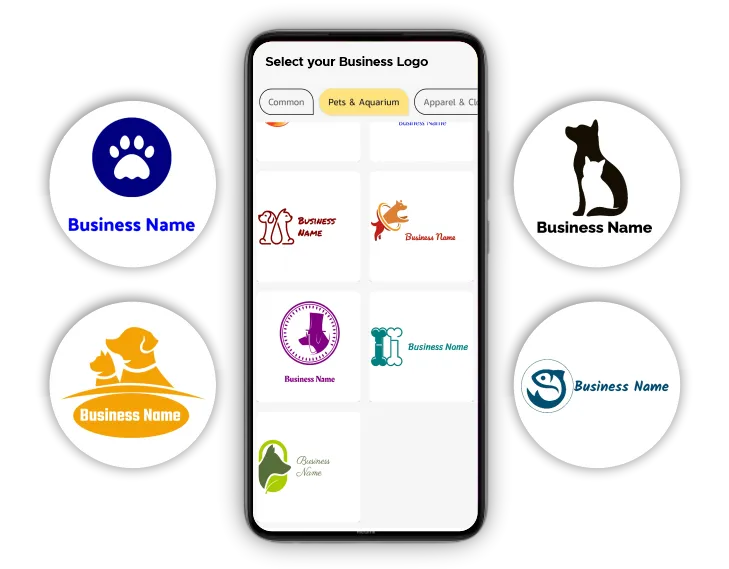 logo for pets & aquarium poster