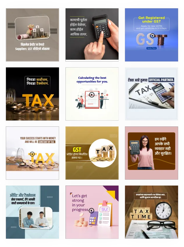 audit and taxation business brand poster