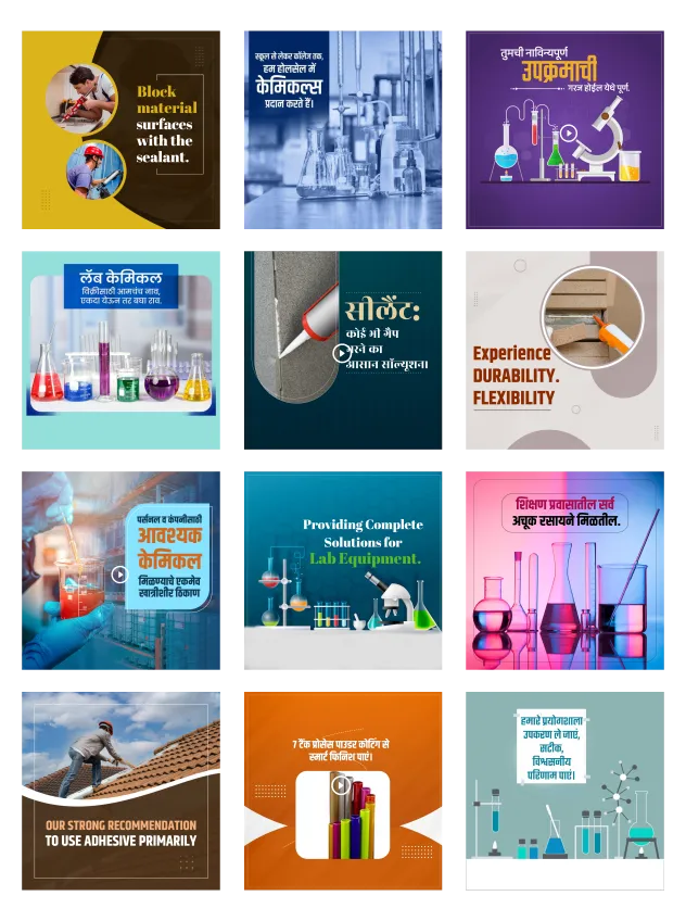 chemicals business branding poster