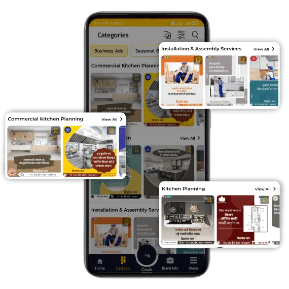 modular kitchen content poster