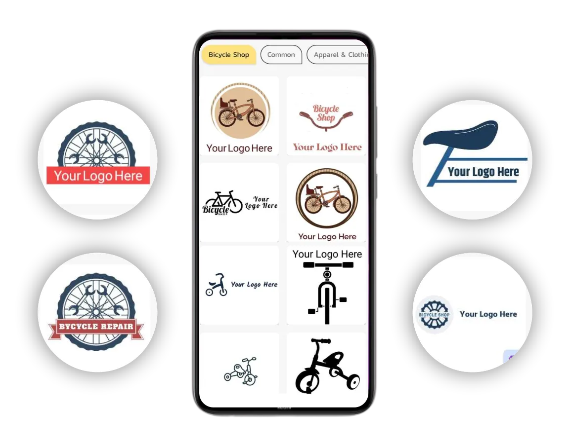 logo for bicycle shop poster