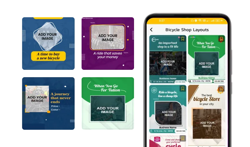 bicycle shop product poster