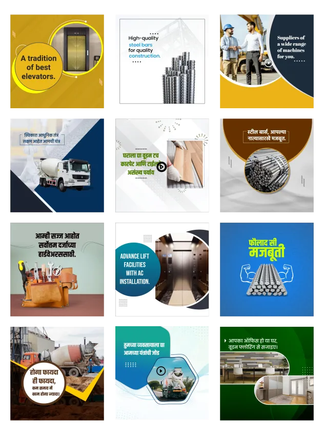 contractor & labours business brand poster