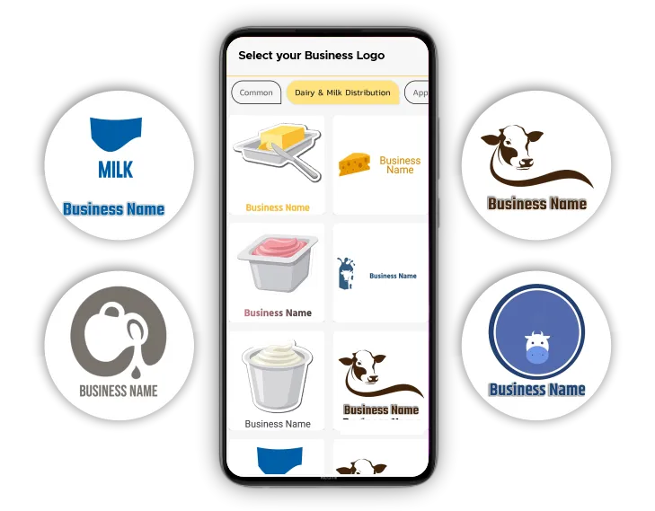 logo for dairy and milk distribution poster