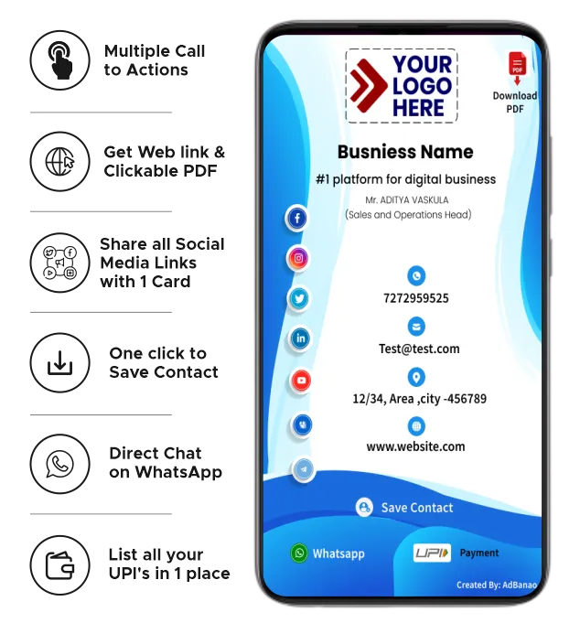 departmental store business card poster