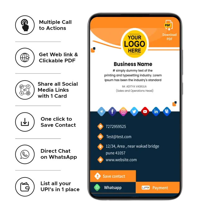 digital marketing business card poster