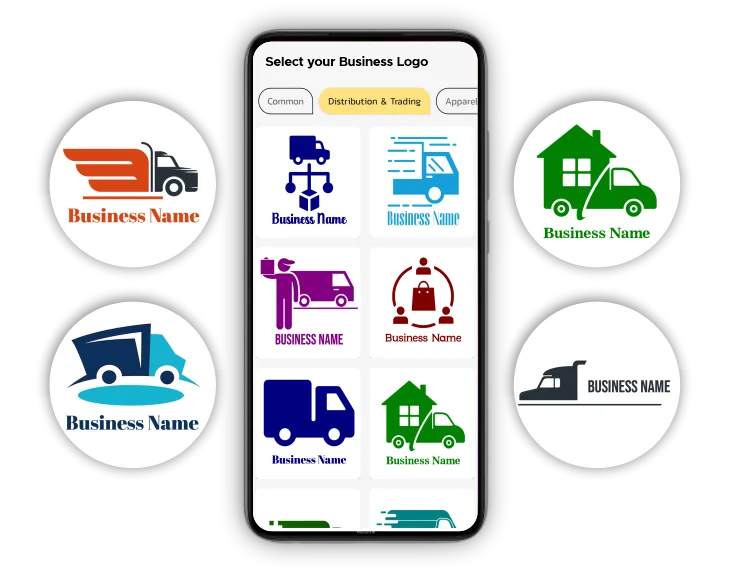 logo for distribution and trading poster