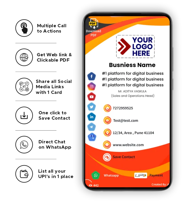 electronics & appliances business card poster