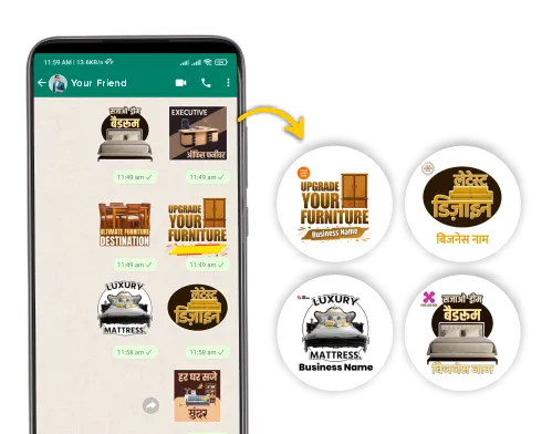 furniture whatsapp sticker poster