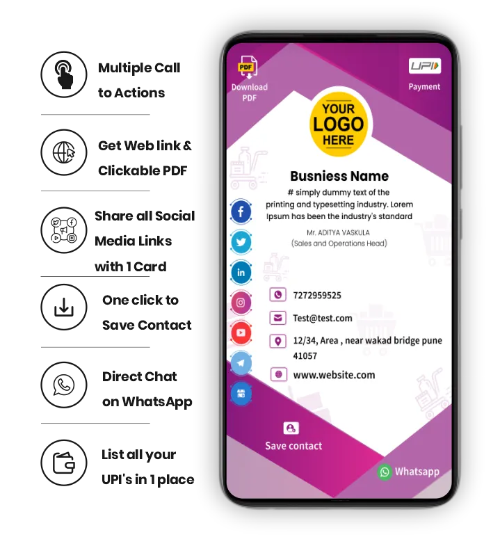 hospital & clinics business card poster