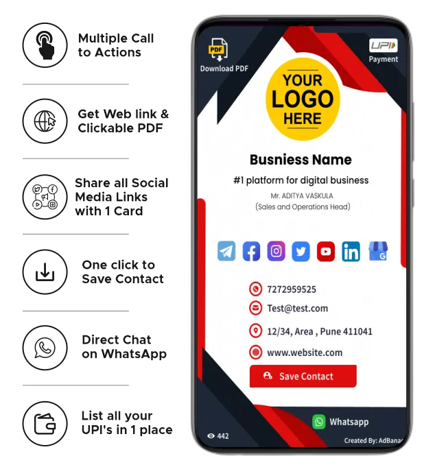 Maha-E-Seva-Kendra & Online business card poster