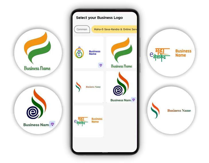 Maha-E-Seva-Kendra & Online industry logo poster