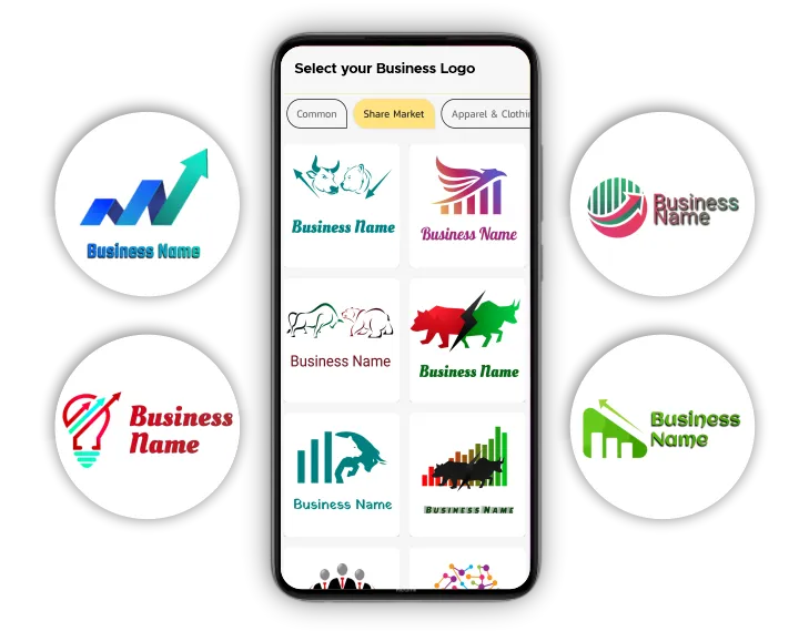 logo for share market poster